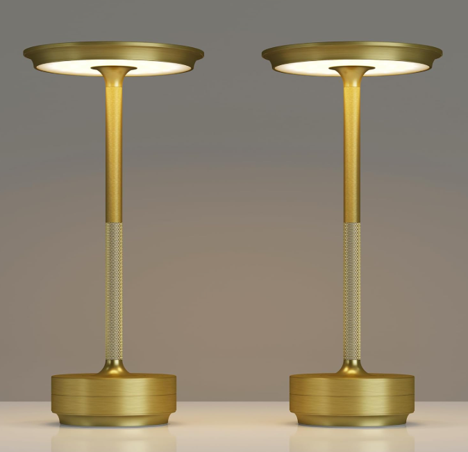 Rechargeable Cordless Table Lamp, Large Battery Capacity, Set of 2