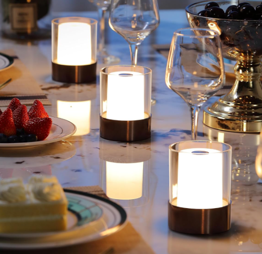 Black Cordless Table Lamp, Rechargeable Outdoor Lamp, Set of 2 - Image 2