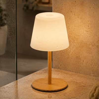 Rechargeable Waterproof Shower Lamp, Cordless Bathroom Table Lamp