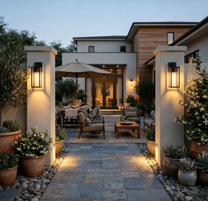 Matte Black Outdoor Wall Light, Clear Glass Shade, Waterproof Lantern, for Patio, Porch and Entryway - Image 2
