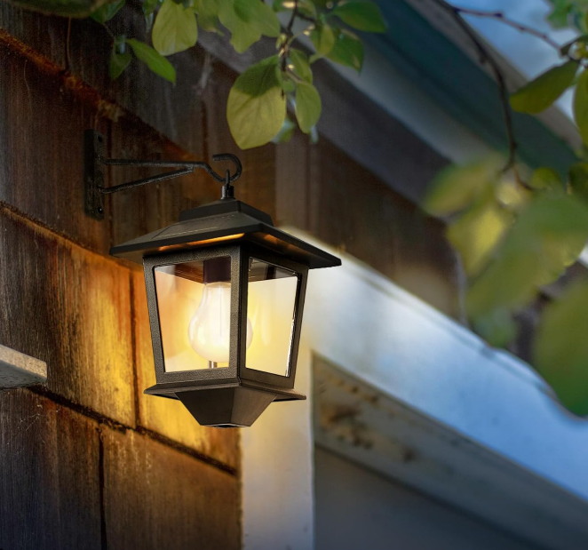 Solar Outdoor Wall Light, Solar Panel, Dusk to Dawn Lighting, Rustproof and Waterproof, Warm White - Image 2