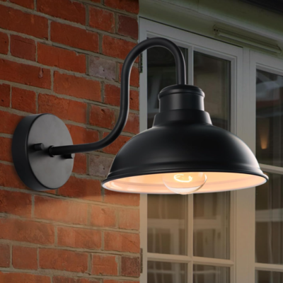 Gooseneck Outdoor Wall Light, Suitable for Porch and Patio