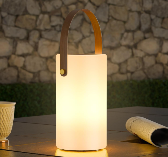 Solar Outdoor Table Lamp, Two-in-One Rechargeable Waterproof Lantern